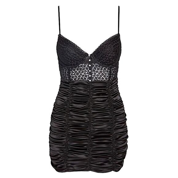 For Love and Lemons Dress Black Posie Mini Size M • NEW WITH TAGS • - Picture 3 of 9